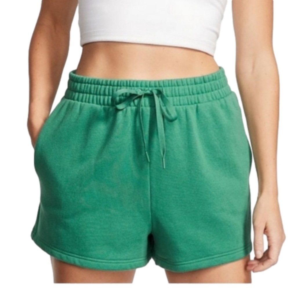 Victoria's Secret Green Fleece Spellout Sweat Shorts